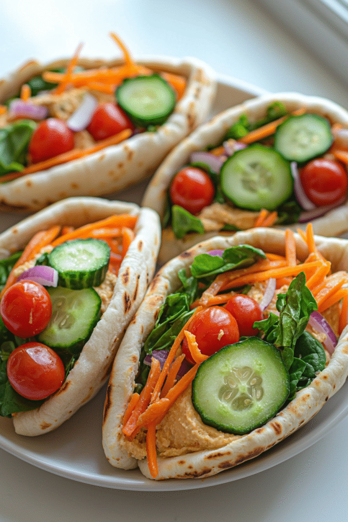 Best Veggie Hummus Pita