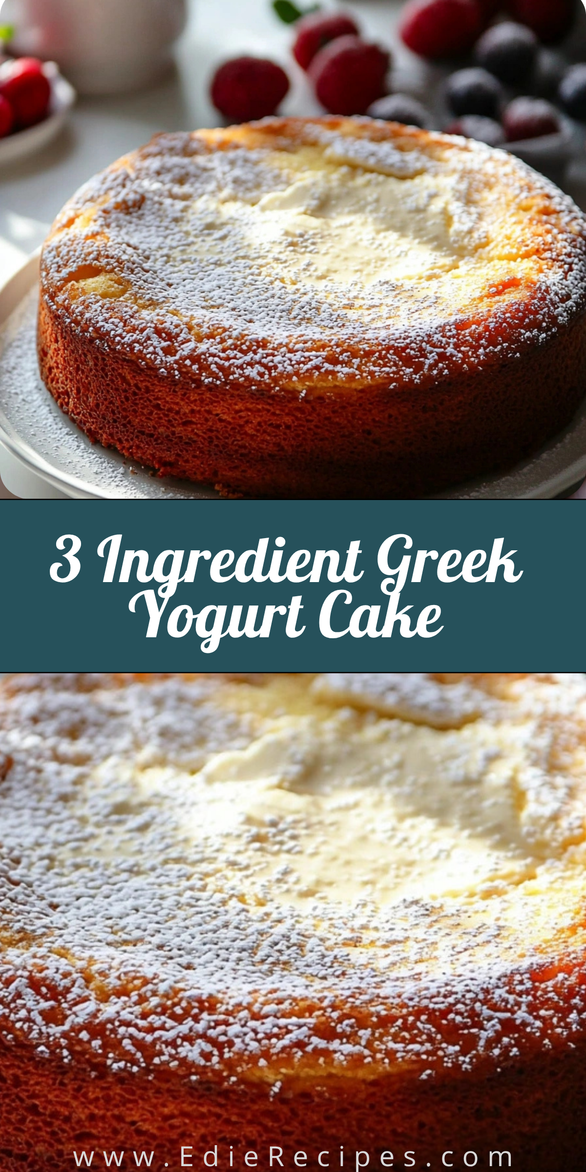 3 Ingredient Greek Yogurt Cake