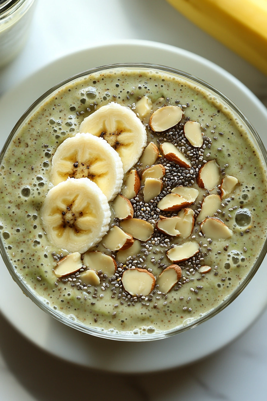 Almond Banana Avocado Smoothie