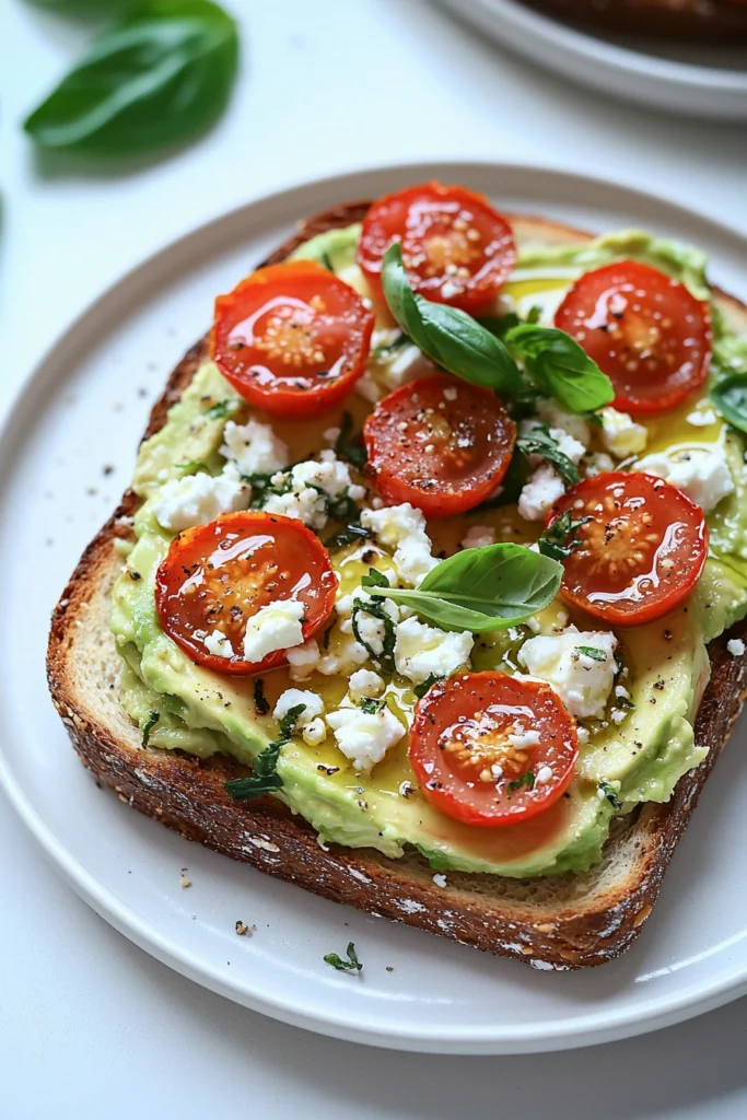Avocado Toast with Feta and Cherry Tomatoes