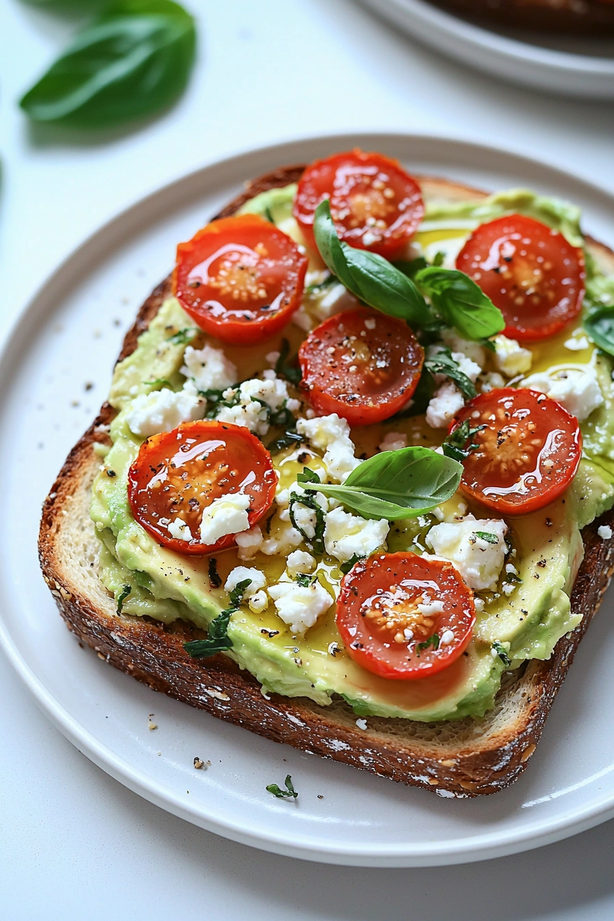 Avocado Toast with Feta and Cherry Tomatoes