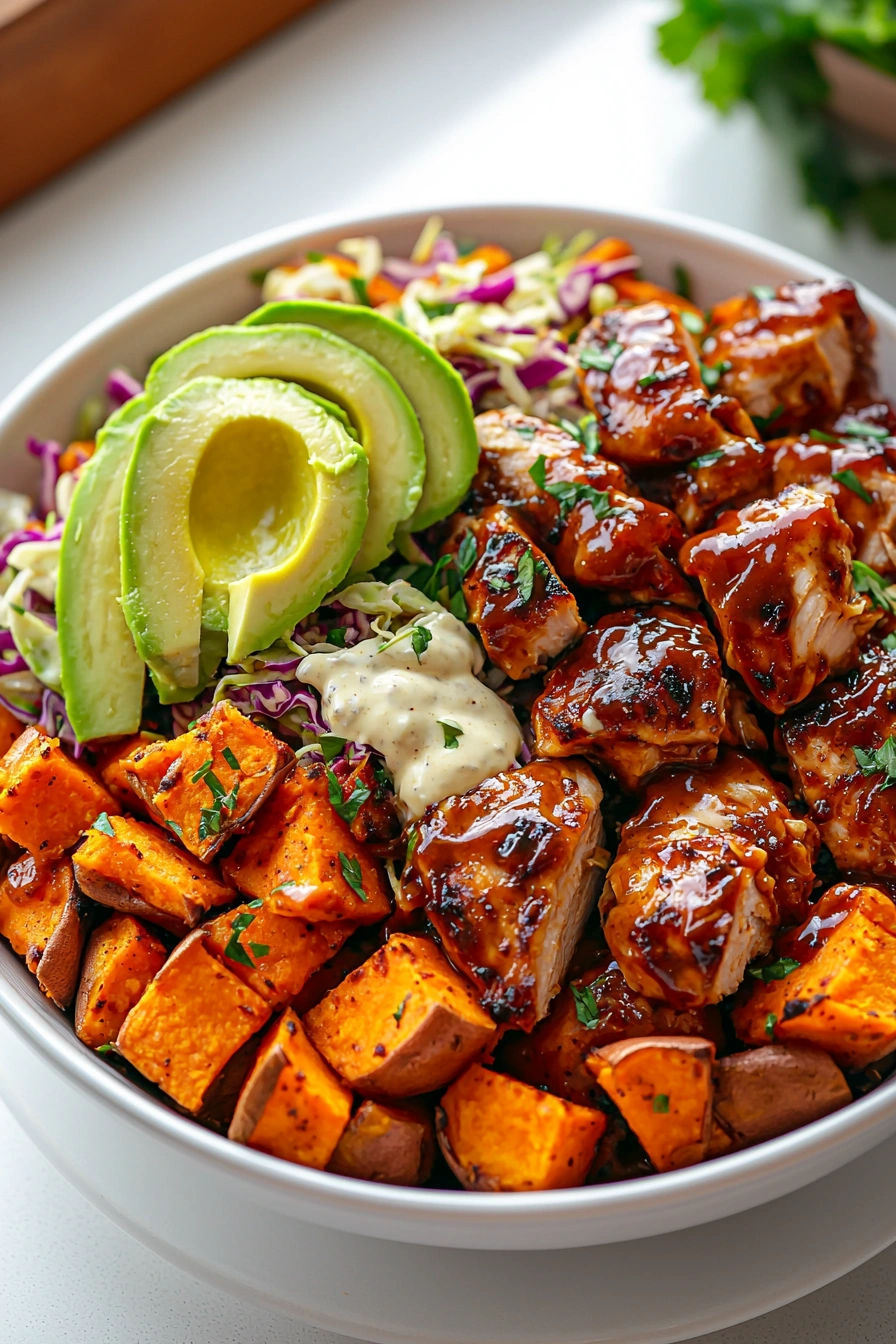 BBQ Chicken Sweet Potato Bowl