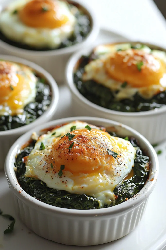 Baked Eggs Florentine