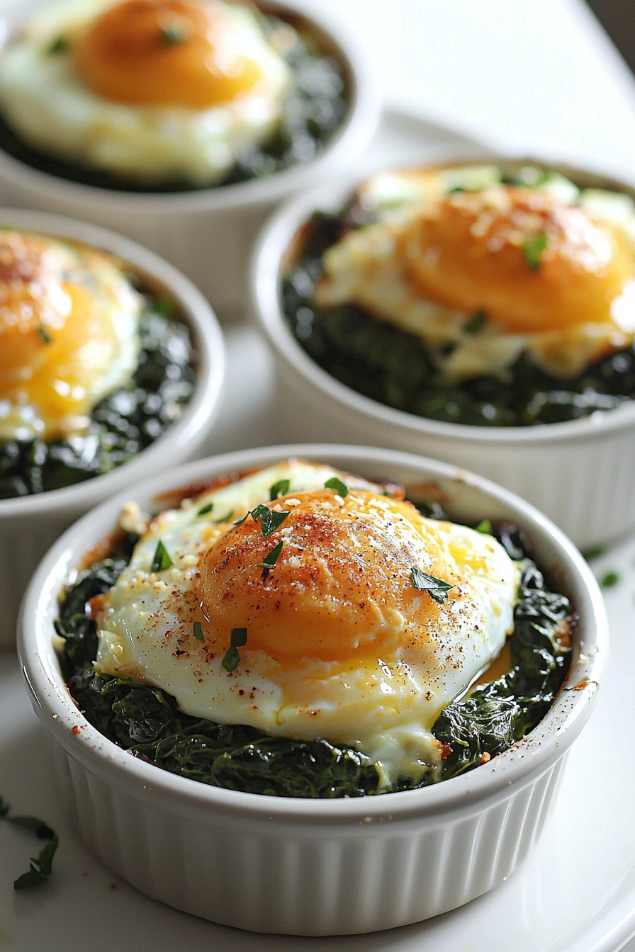 Baked Eggs Florentine