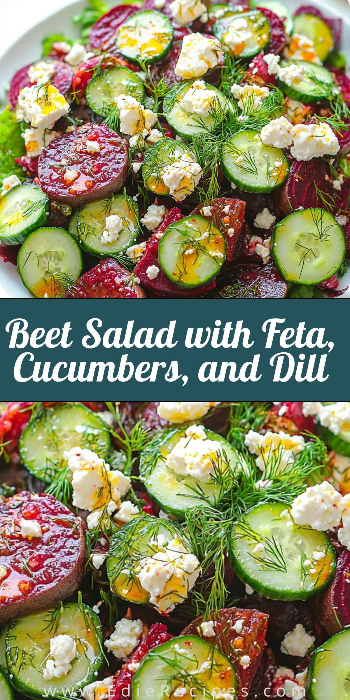 Beet Salad with Feta, Cucumbers, and Dill