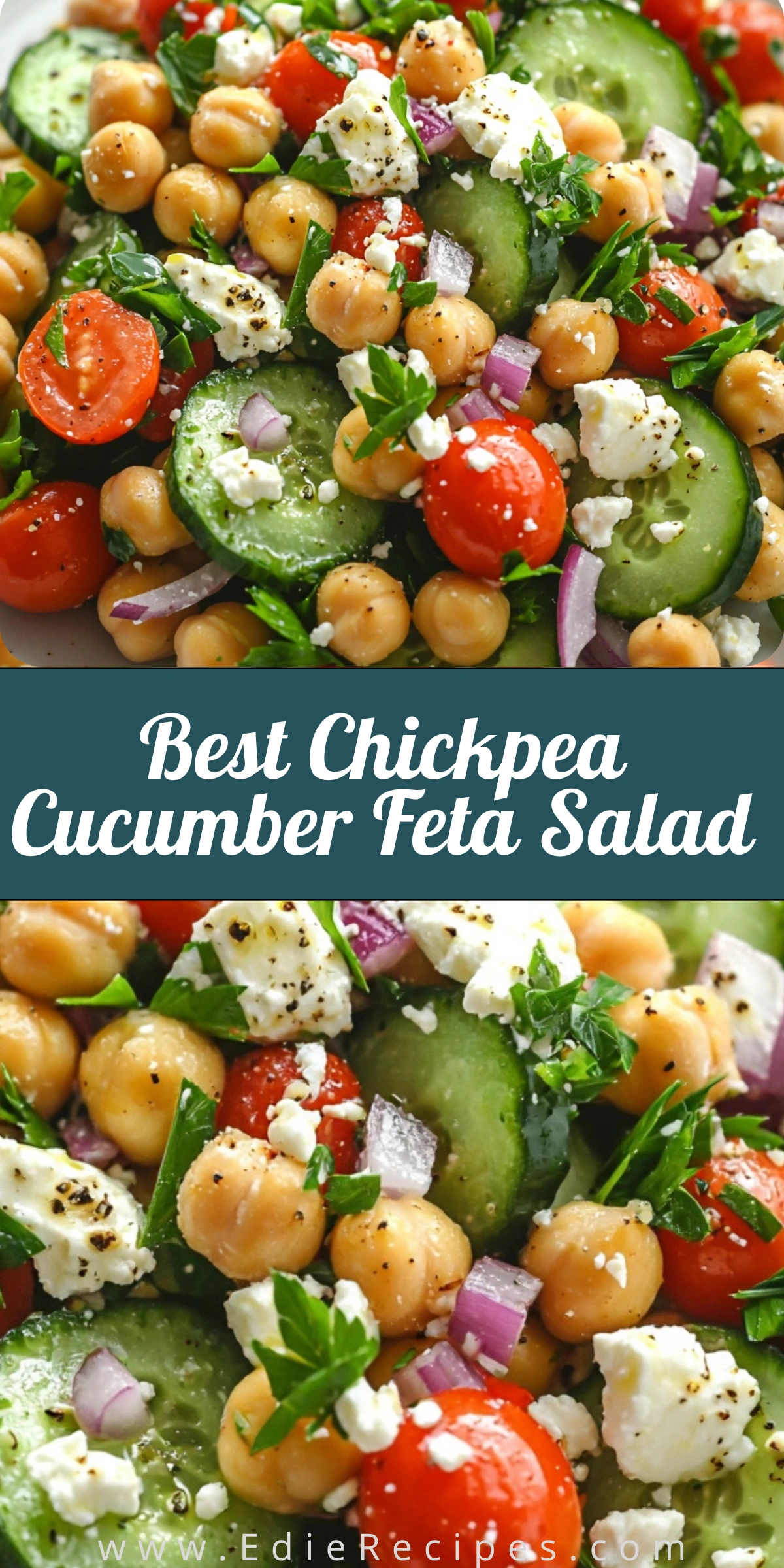 Best Chickpea Cucumber Feta Salad