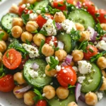 Best Chickpea Cucumber Feta Salad