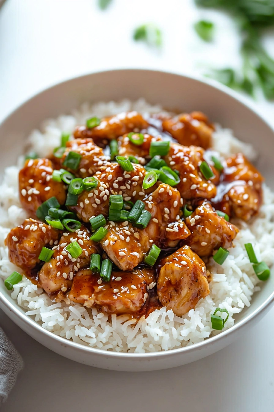 Caramelised Soy Chicken in Garlic Ginger Broth with Rice