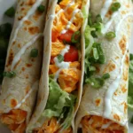 Cheesy Buffalo Chicken Burritos