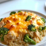 Cheesy Chicken Broccoli Rice Casserole