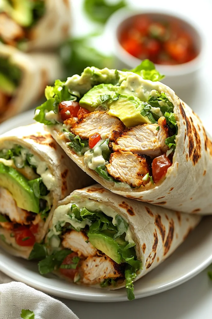 Chicken Avocado Ranch Burritos