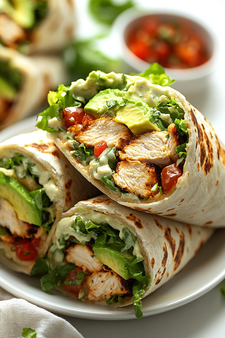 Chicken Avocado Ranch Burritos