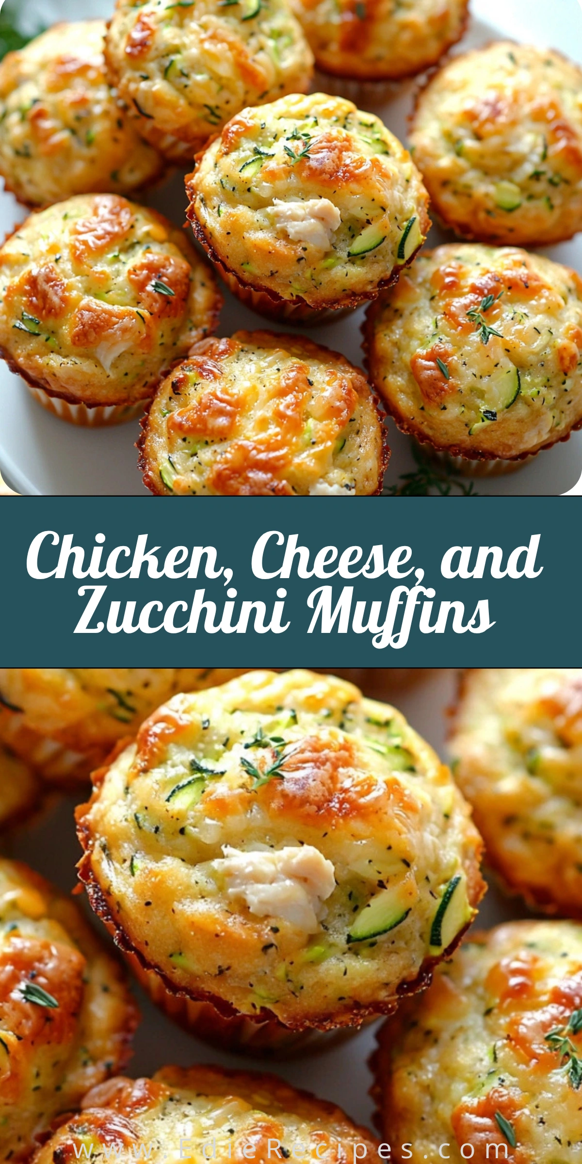 Chicken, Cheese, and Zucchini Muffins