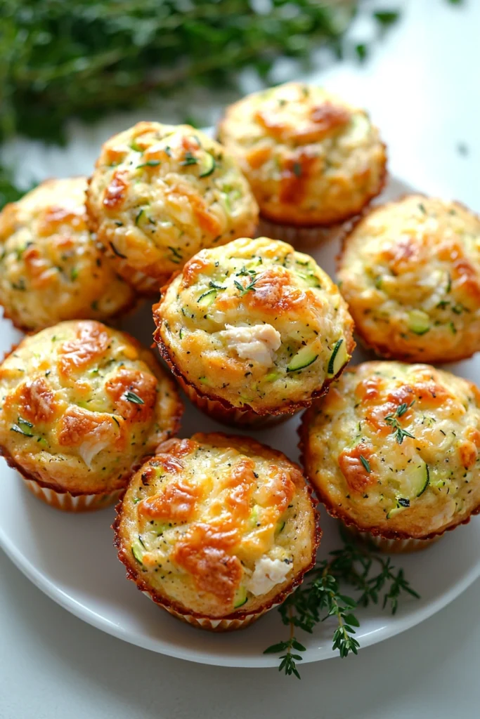 Chicken, Cheese, and Zucchini Muffins