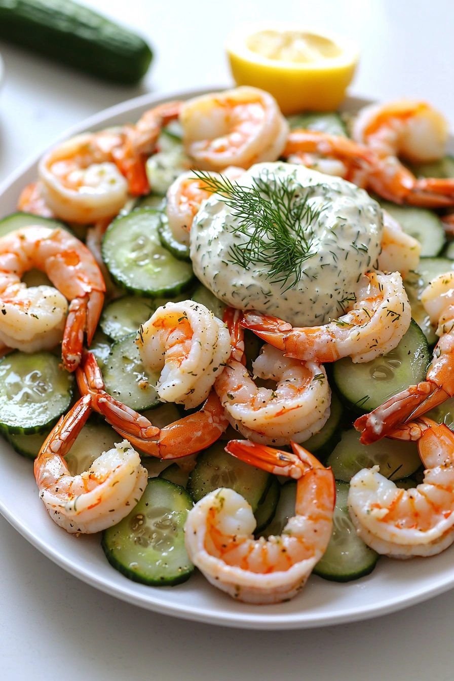 Creamy Cucumber Shrimp Salad