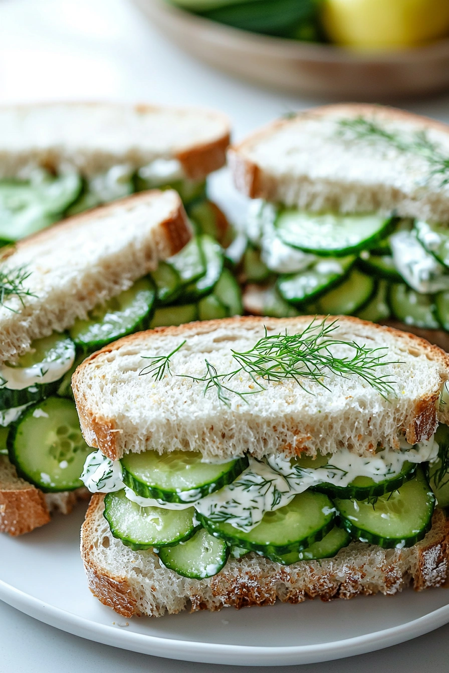 Easy Cucumber Salad Sandwiches