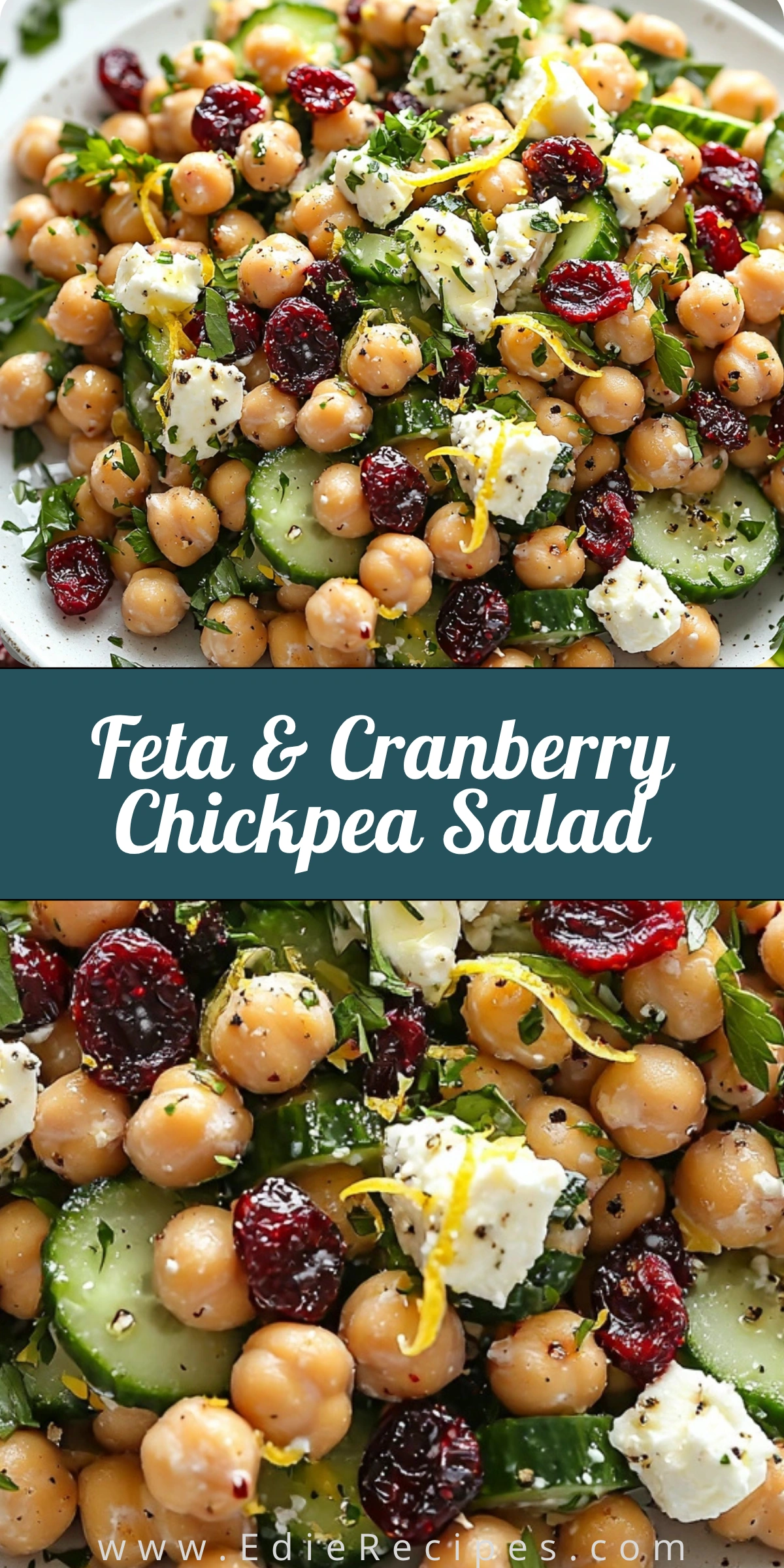 Feta & Cranberry Chickpea Salad