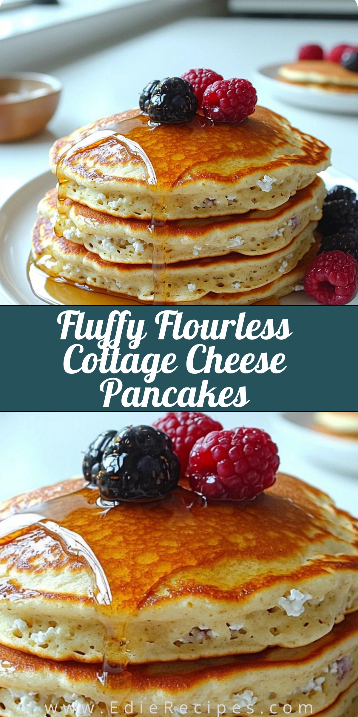 Fluffy Flourless Cottage Cheese Pancakes