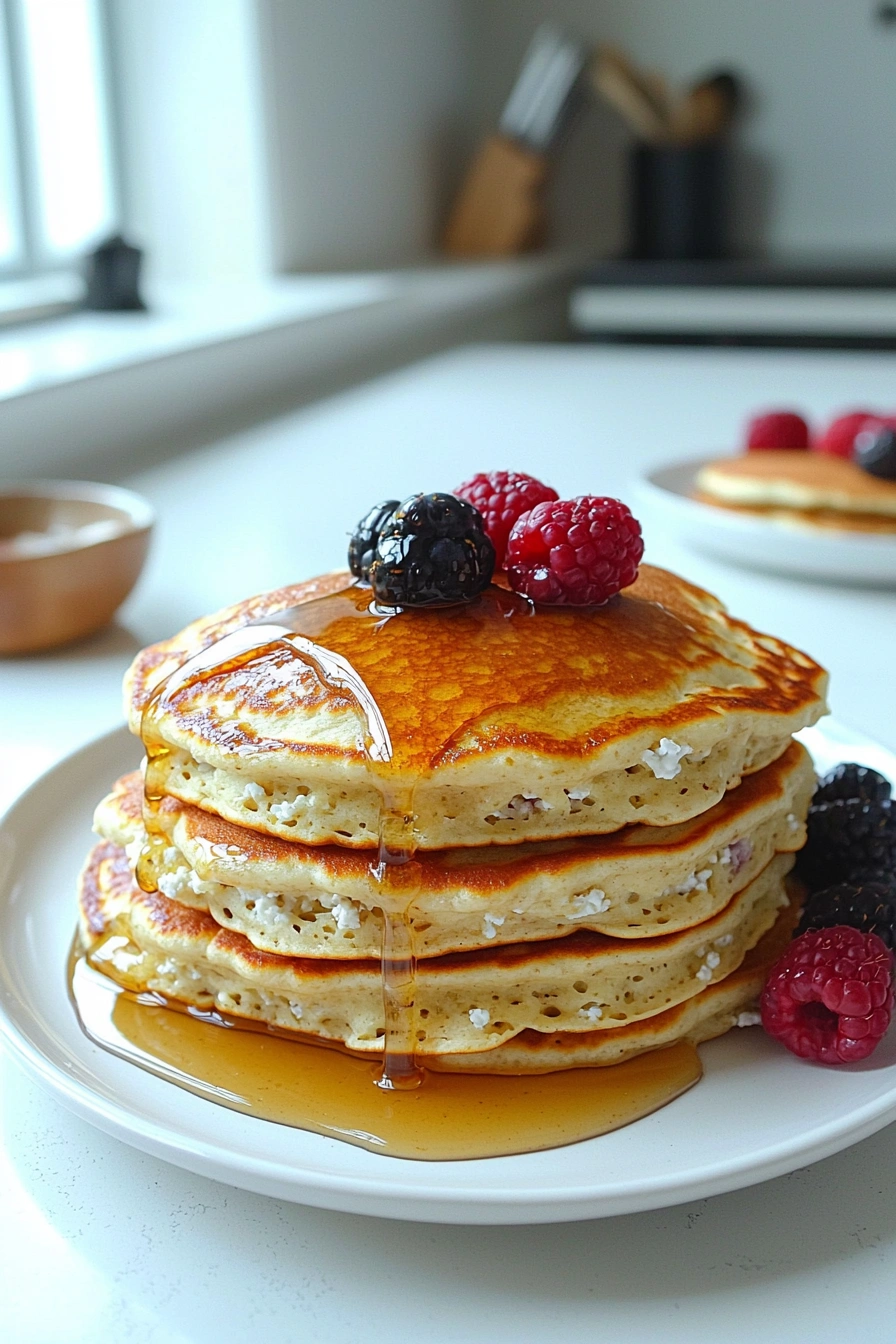 Fluffy Flourless Cottage Cheese Pancakes