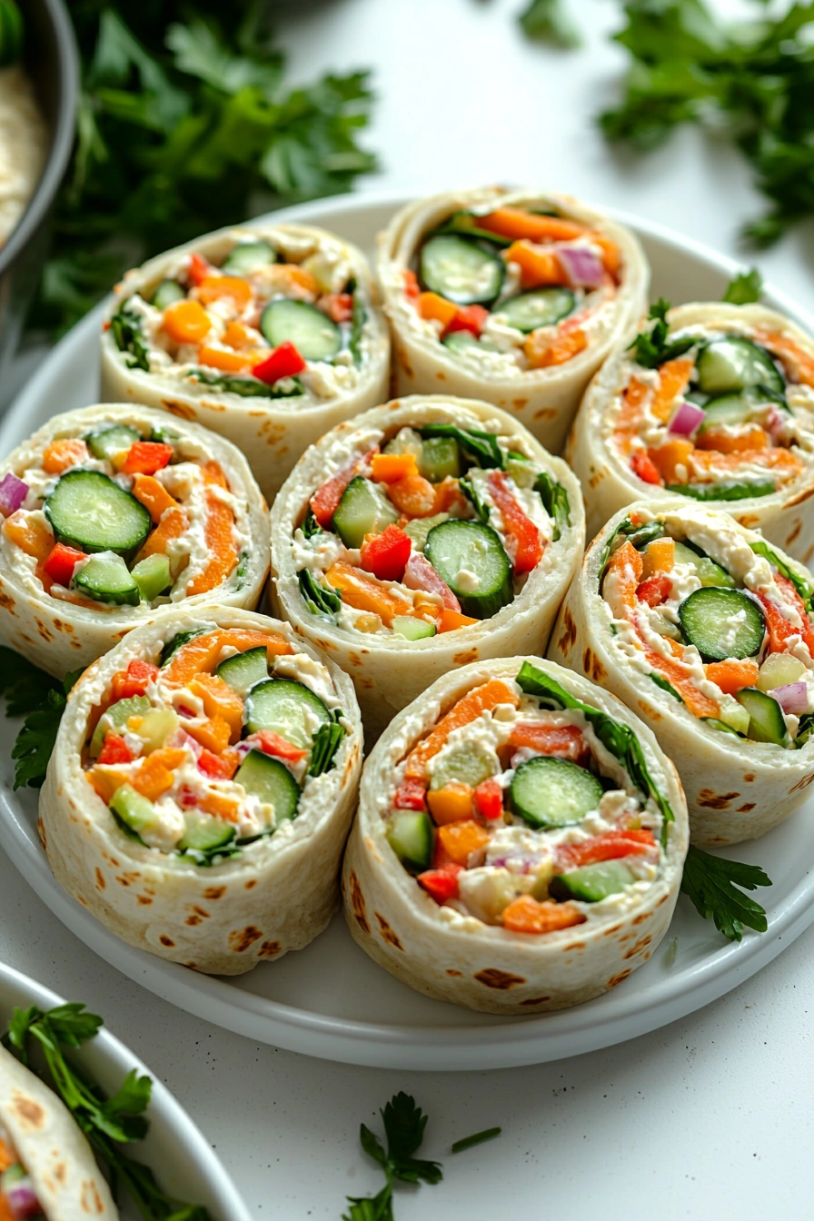 Fresh Vegetable Tortilla Roll Ups