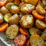 Garlic Herb Roasted Potatoes, Carrots, and Zucchini