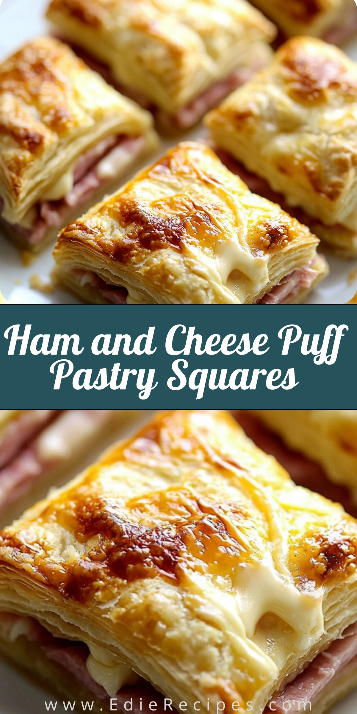 Ham and Cheese Puff Pastry Squares