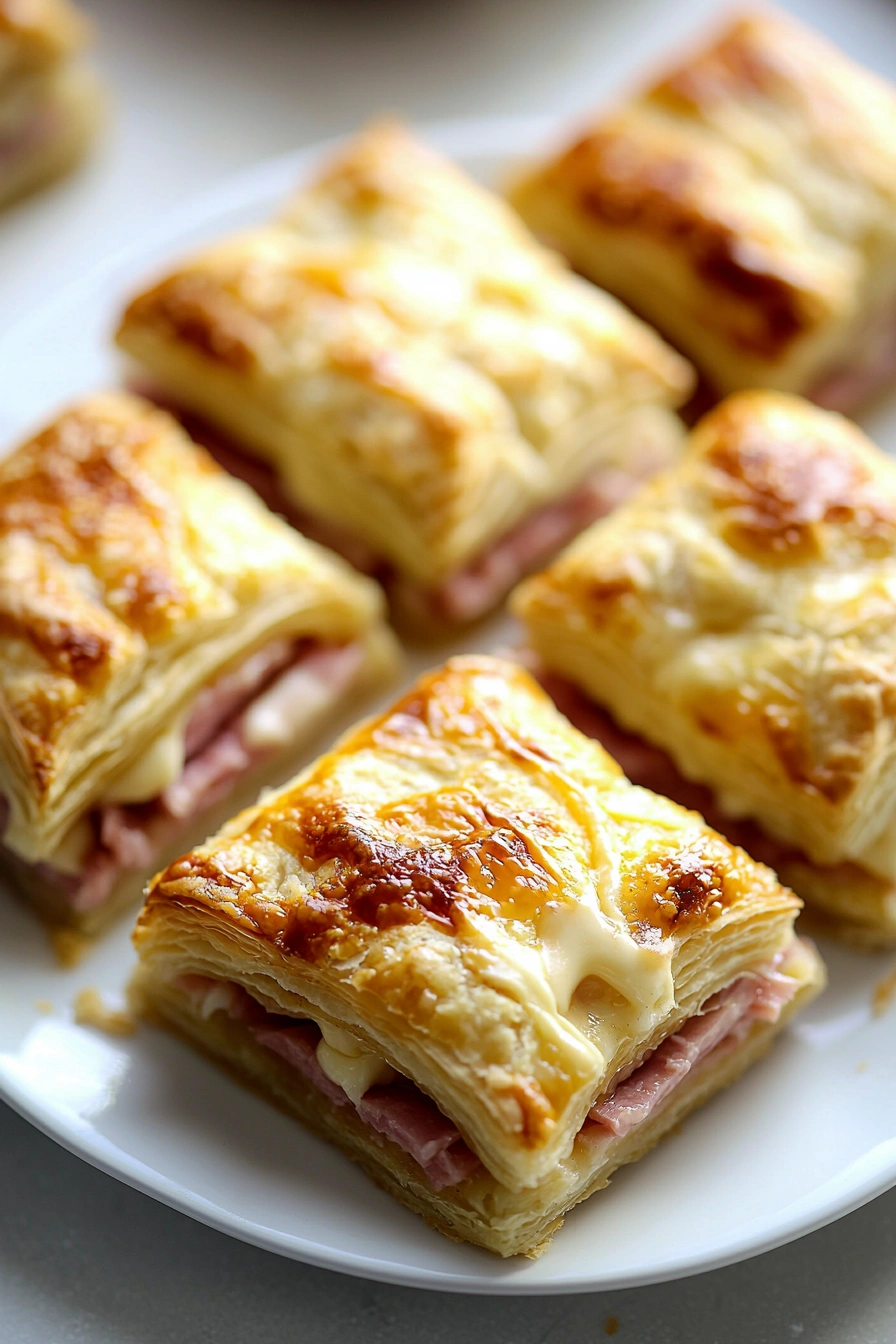 Ham and Cheese Puff Pastry Squares