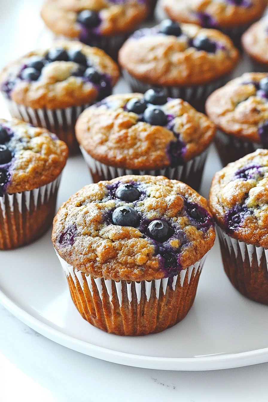 Healthy Greek Yogurt Blueberry Protein Muffins