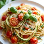 Healthy Tomato Zucchini Pasta