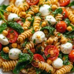 High-Protein Pasta Salad with Chickpea Pasta & Mozzarella