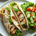 Kip Tzatziki Wraps with Cucumber Tomato Salad