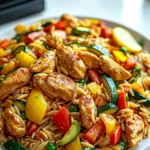 Lemon Chicken & Veggie Orzo Stir Fry