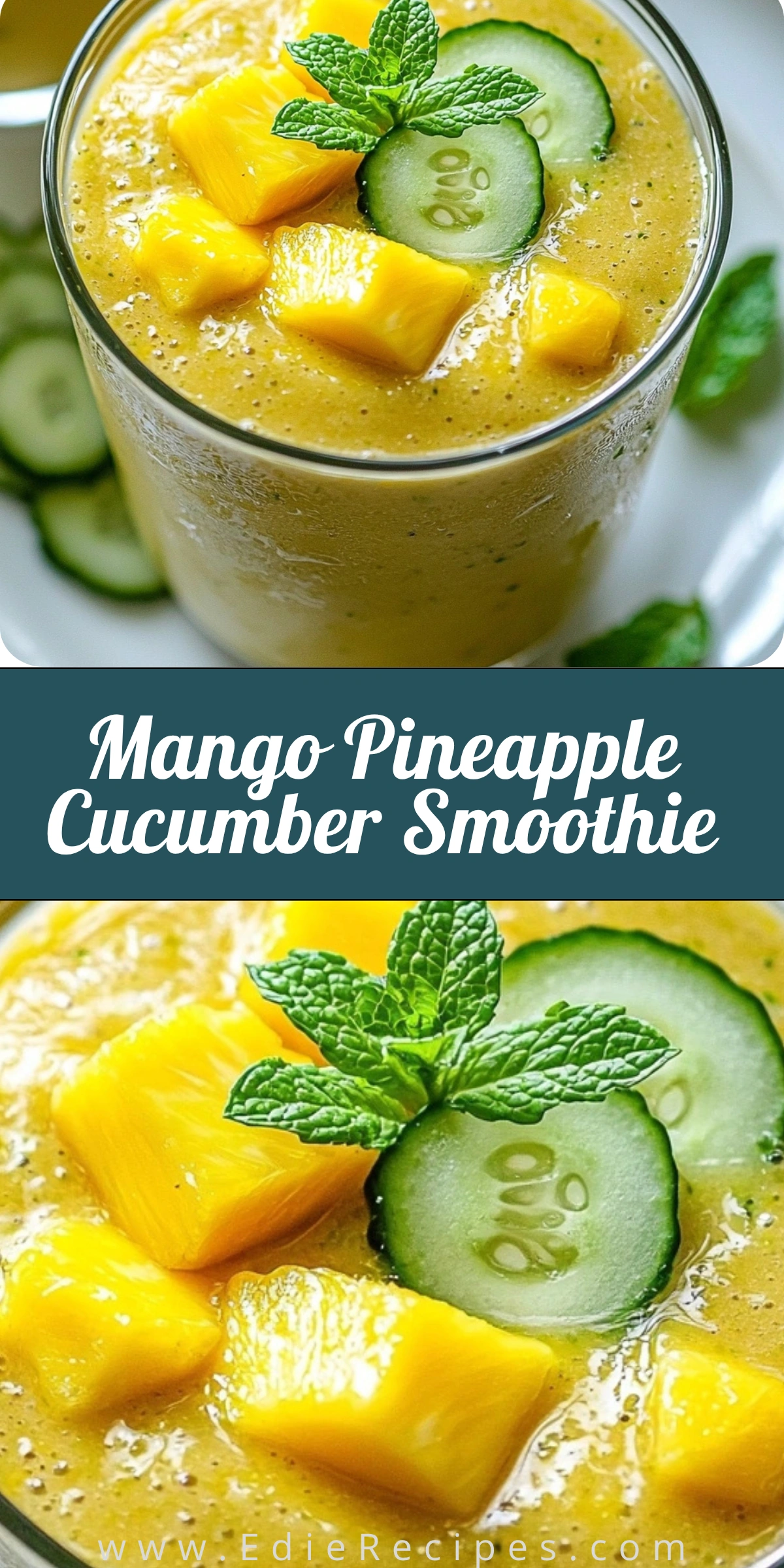 Mango Pineapple Cucumber Smoothie
