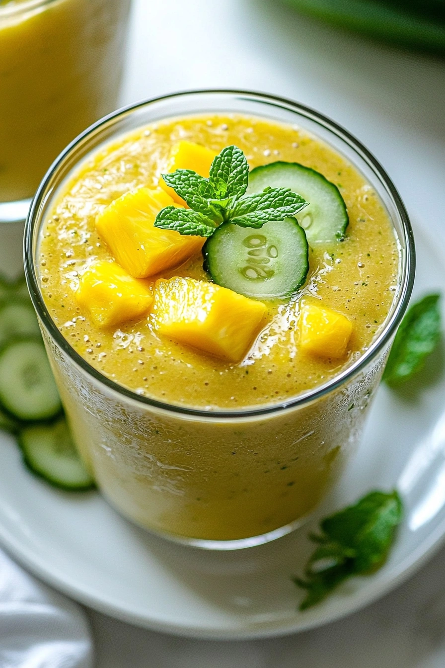 Mango Pineapple Cucumber Smoothie