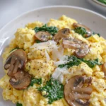 Mushroom Spinach Scrambled Eggs