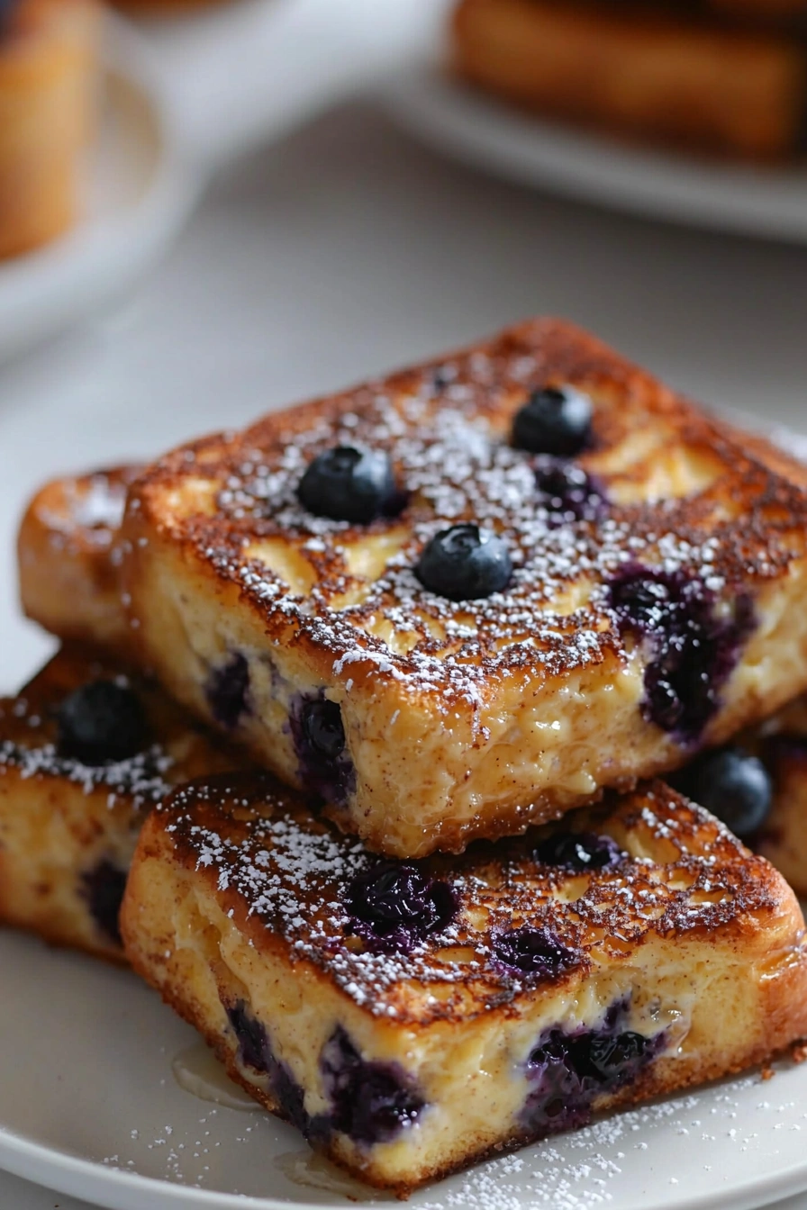 Overnight Lemon Blueberry French Toast