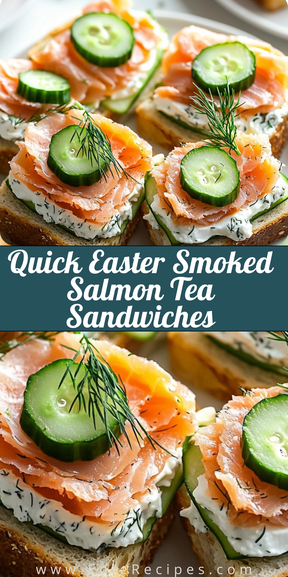 Quick Easter Smoked Salmon Tea Sandwiches