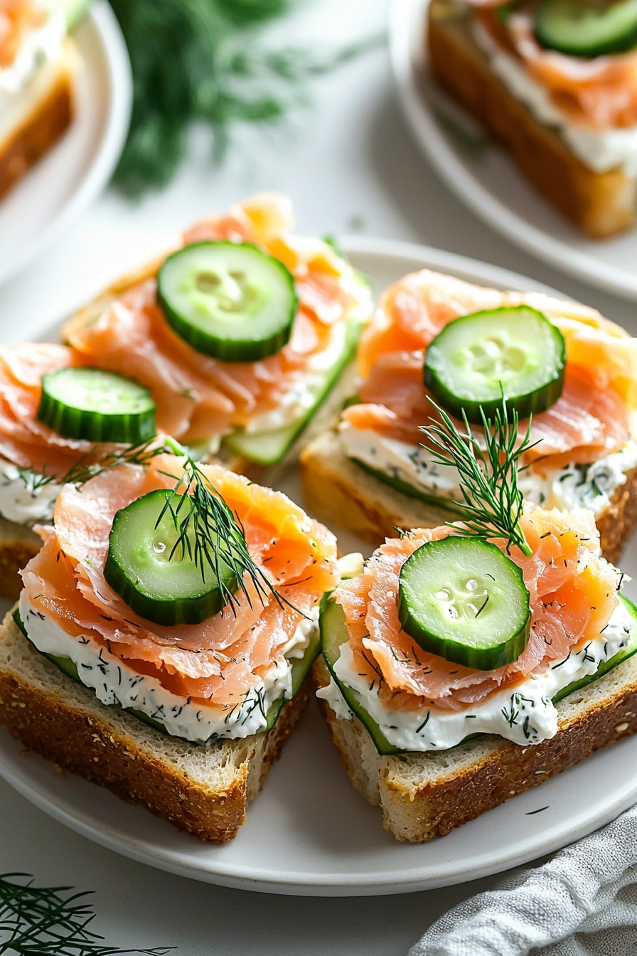 Quick Easter Smoked Salmon Tea Sandwiches