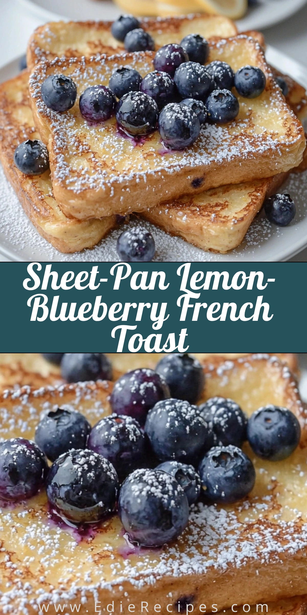 Sheet-Pan Lemon-Blueberry French Toast