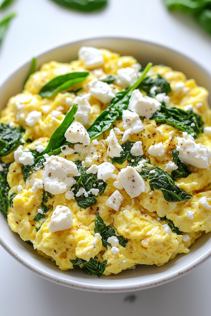 Spinach & Feta Mug Scrambled Eggs