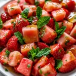 Strawberry Watermelon Salad with Honey