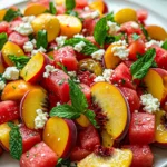 Summer Peach Watermelon Salad