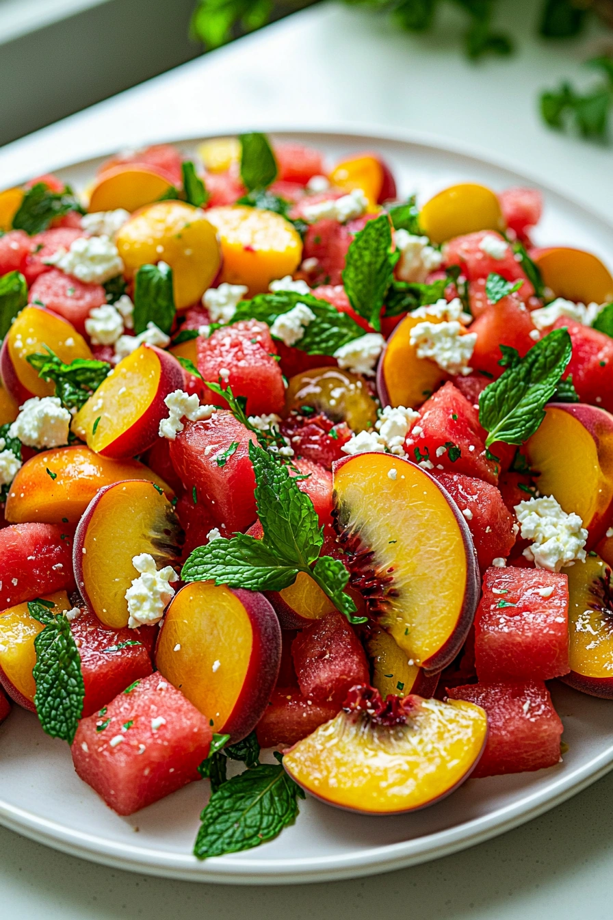 Summer Peach Watermelon Salad