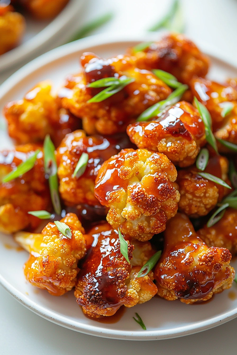 Sweet and Spicy Baked Cauliflower