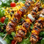 BBQ Chicken Skewer Salad