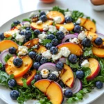 Blueberry Peach Feta Salad