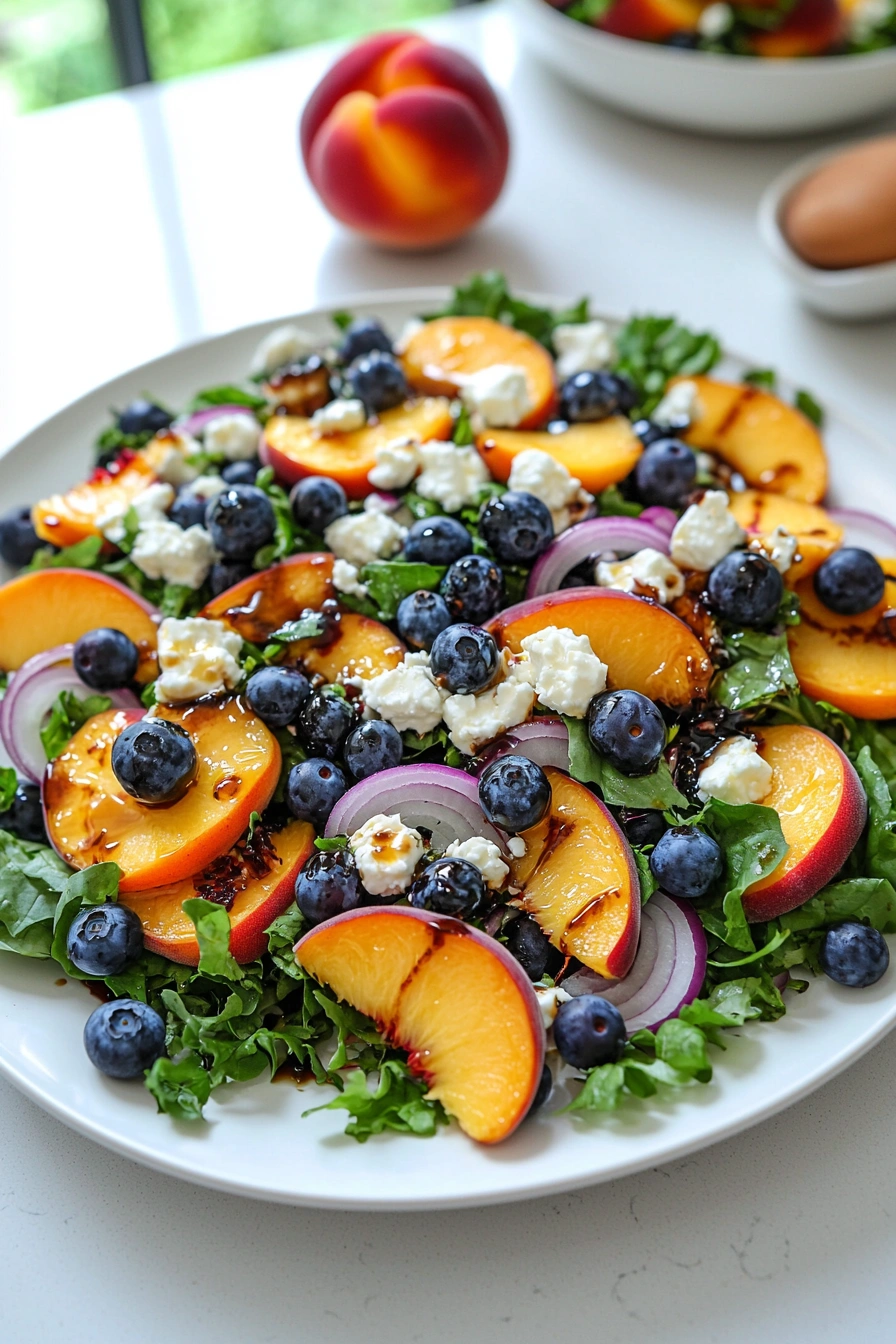 Blueberry Peach Feta Salad