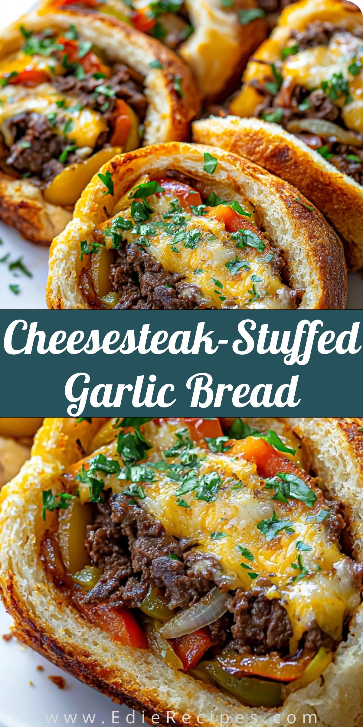 Cheesesteak-Stuffed Garlic Bread