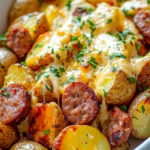 Cheesy Ranch Potatoes and Smoked Sausage
