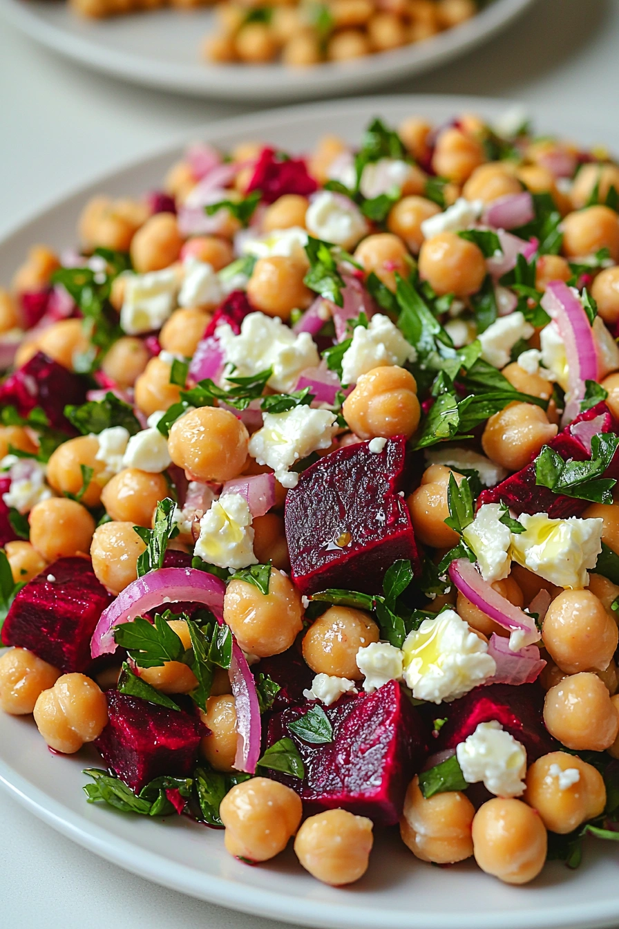 Chickpea Beet Feta Salad